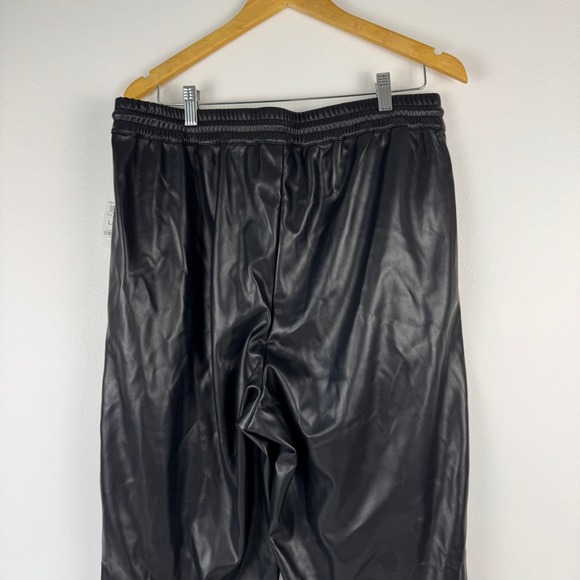 Mode of One Mens Relaxed Fit Faux Leather Pull On Pants Deep Black L 100199538MN - Picture 11 of 15